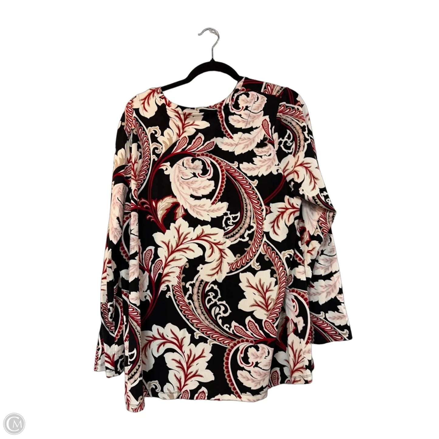 Top Long Sleeve By Chicos In Floral Print, Size: Xl