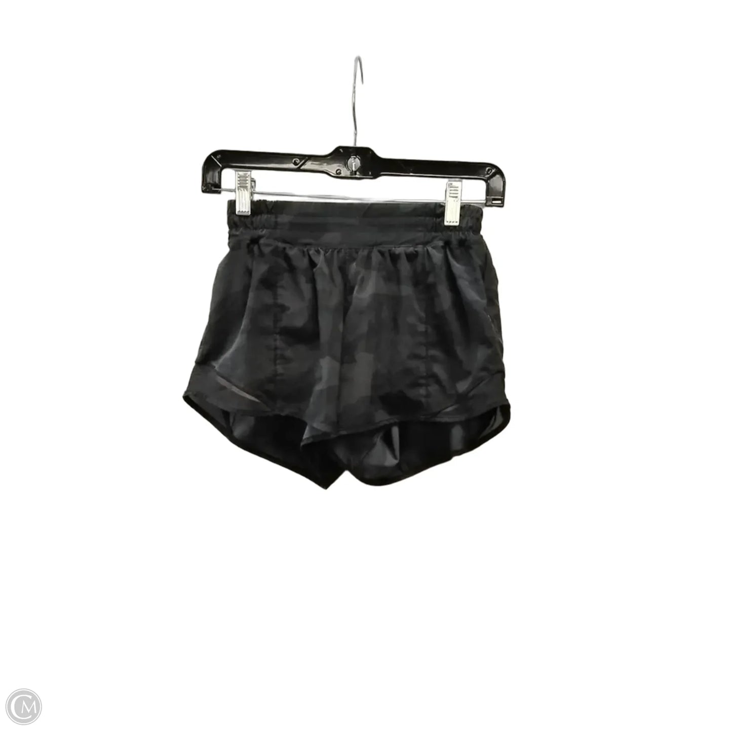 Athletic Shorts By Lululemon In Black & Grey, Size: 4