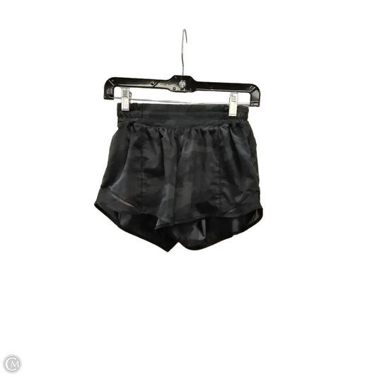Athletic Shorts By Lululemon In Black & Grey, Size: 4