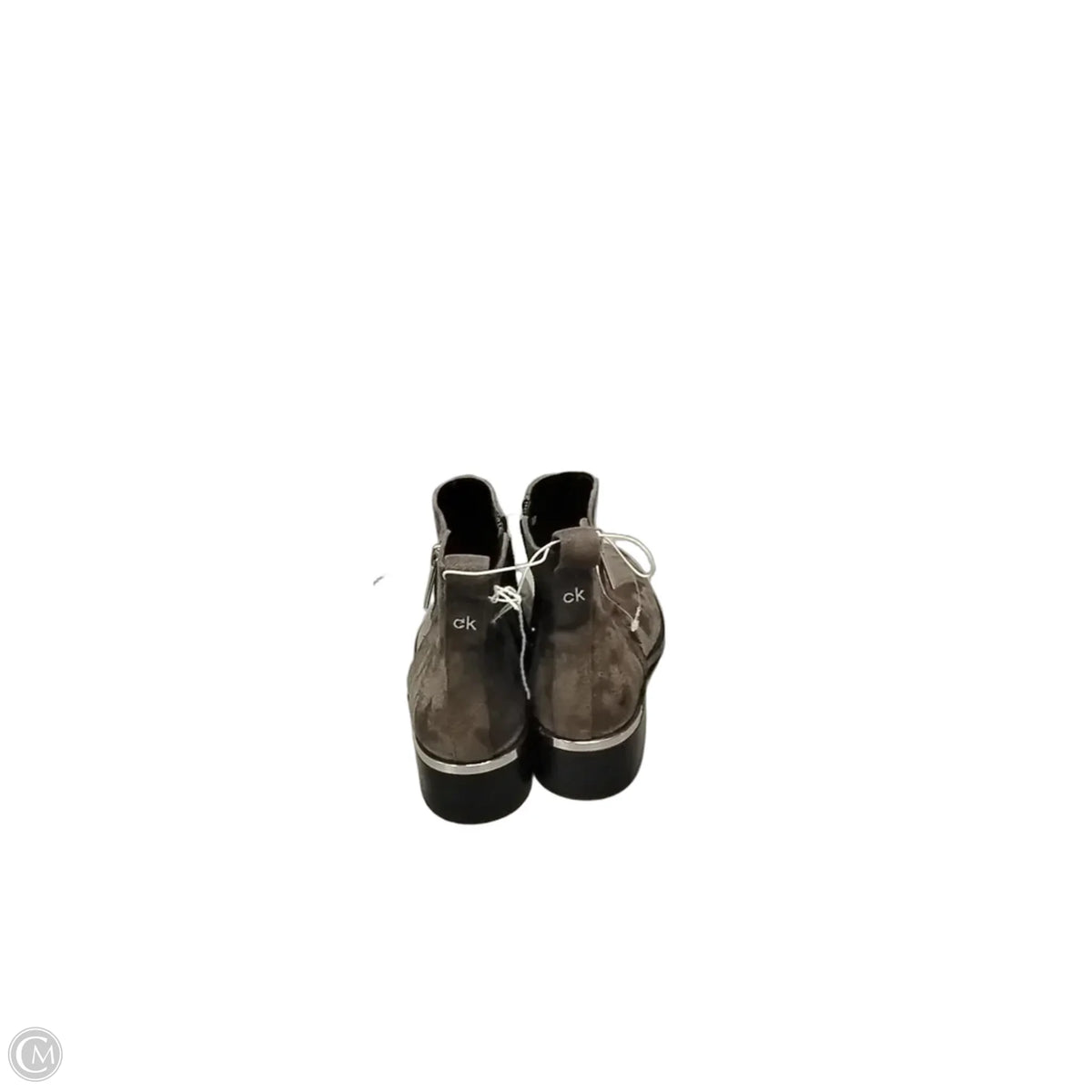Boots Ankle Heels By Calvin Klein In Grey, Size: 6