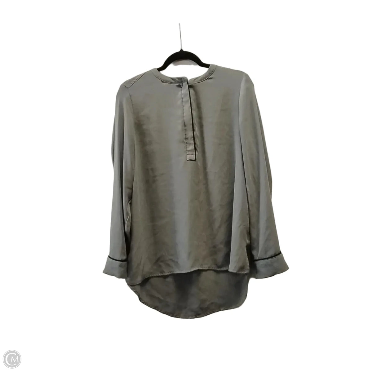 Blouse Long Sleeve By Apt 9 In Grey, Size: L