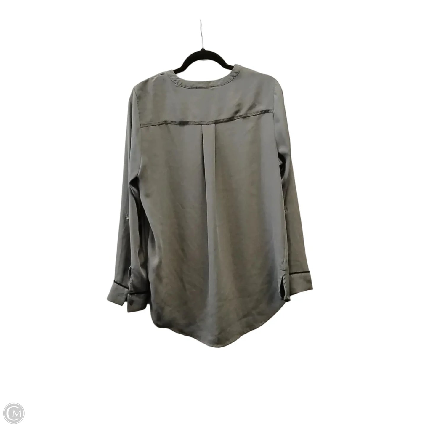 Blouse Long Sleeve By Apt 9 In Grey, Size: L