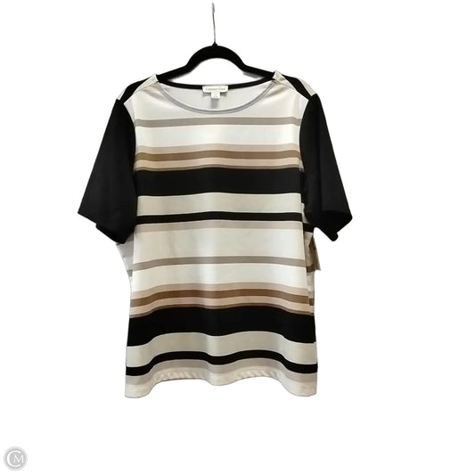Top Short Sleeve By Coldwater Creek In Striped Pattern, Size: 2x