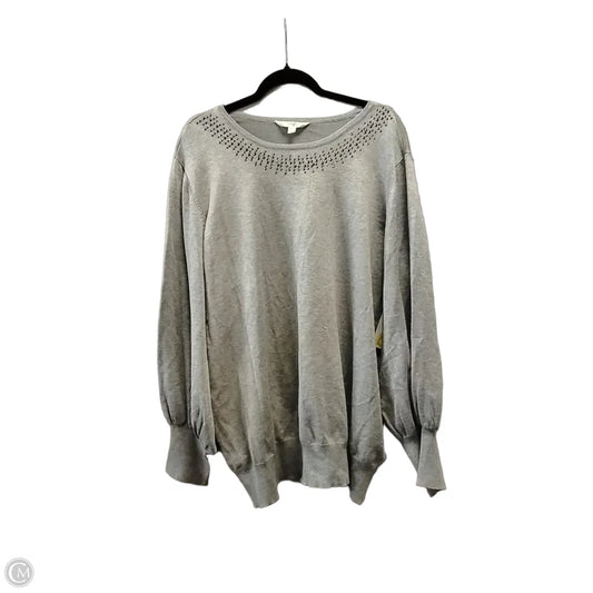 Sweater By Terra & Sky In Grey, Size: 2x