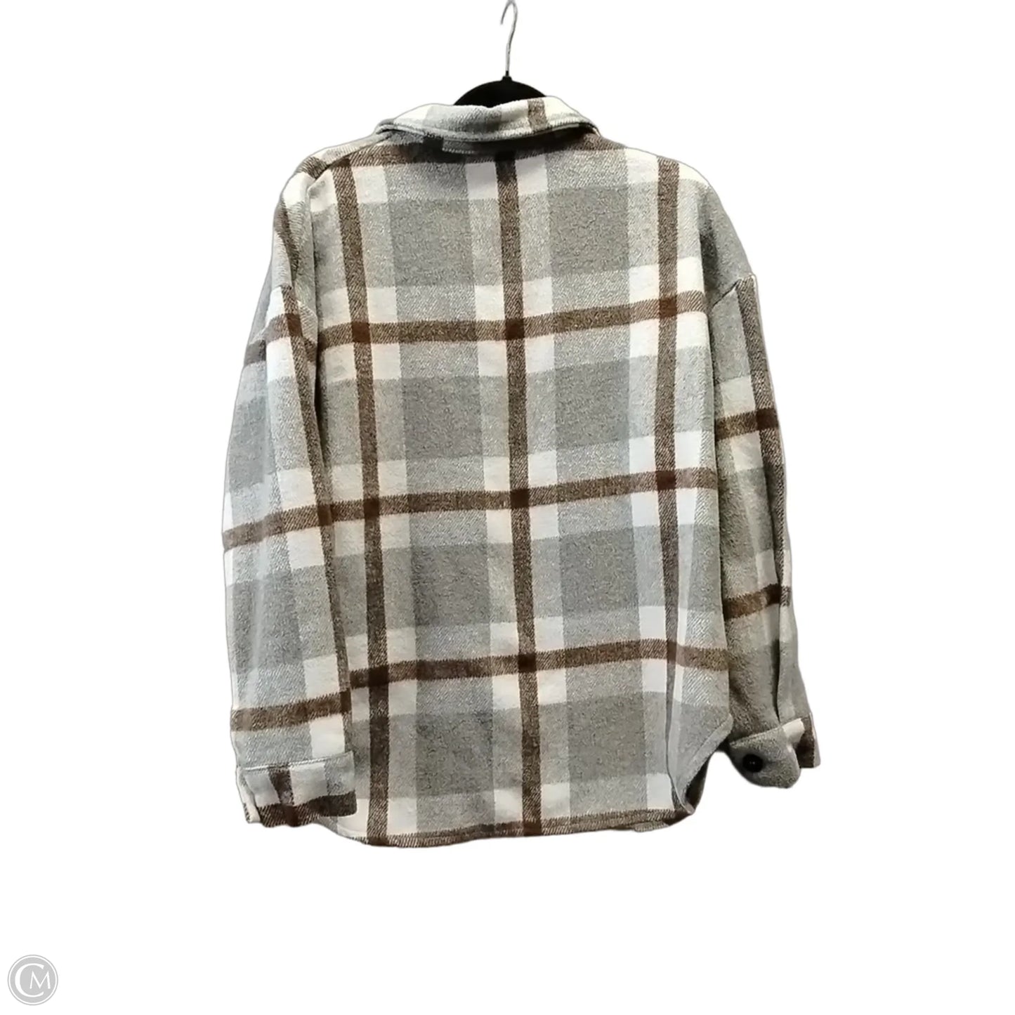 Jacket Shirt By Clothes Mentor In Plaid Pattern, Size: M