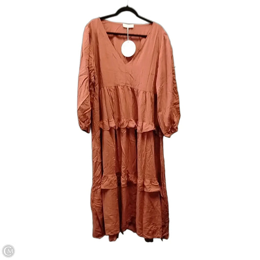 Dress Casual Maxi By Rusttydustty In Orange, Size: 1x