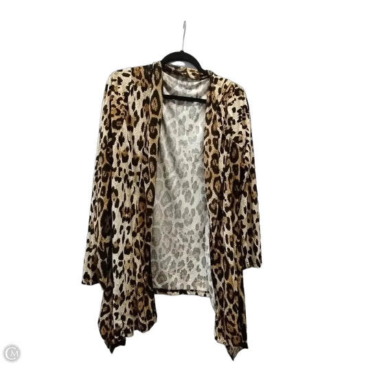 Cardigan By Allegra K In Animal Print, Size: Xl