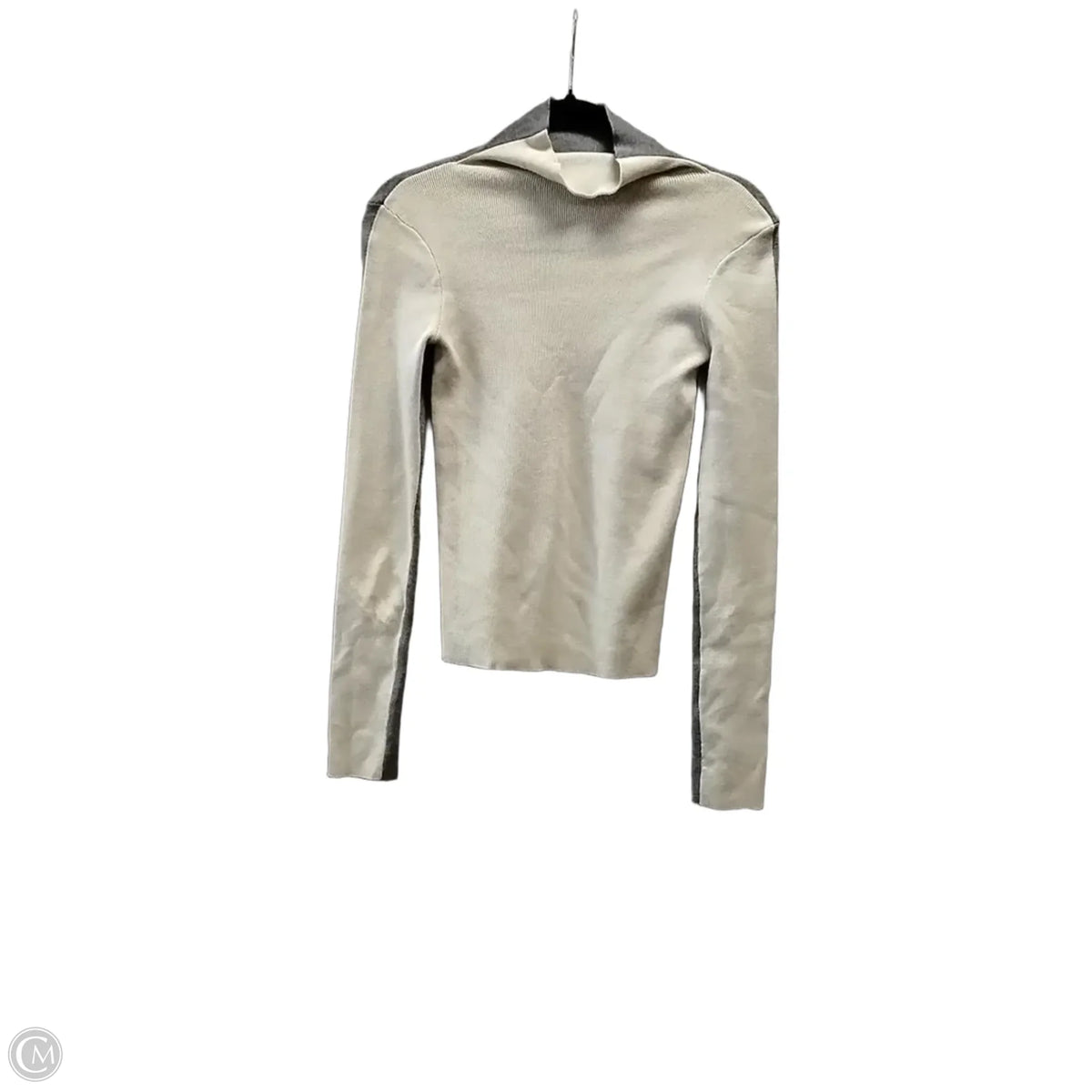 Sweater By Cme In Cream & Grey, Size: M