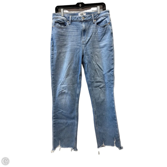 Jeans Straight By Paige In Blue Denim, Size: 12
