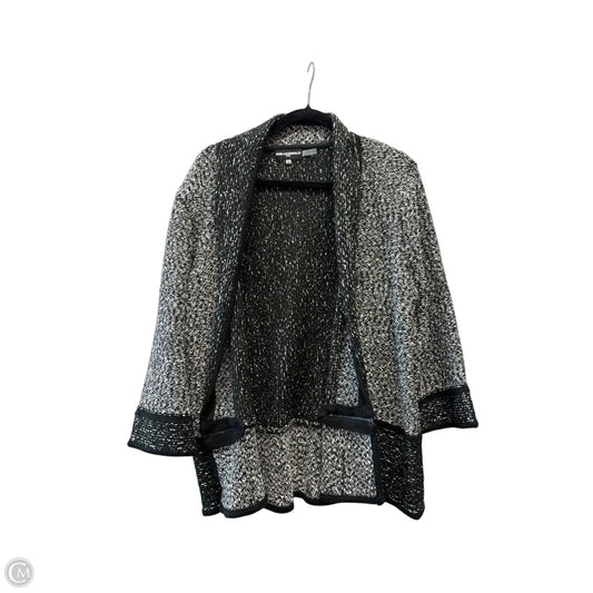 Cardigan Designer By Karl Lagerfeld In Black & White, Size: Xl