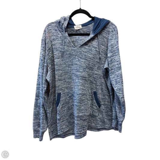 Athletic Sweatshirt Hoodie By Cme In Blue, Size: 1x