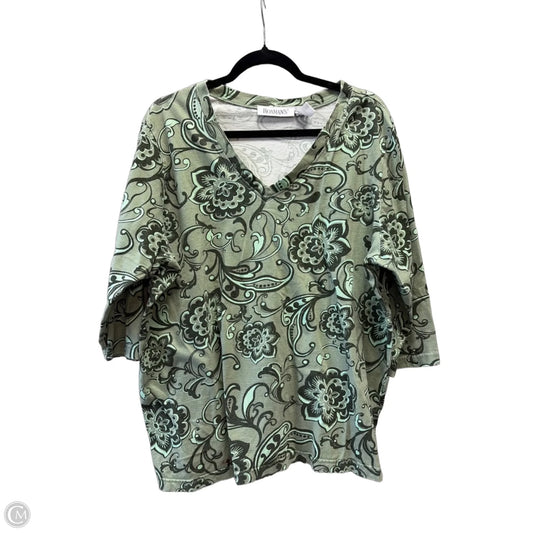 Top 3/4 Sleeve By Romans In Green, Size: 1x