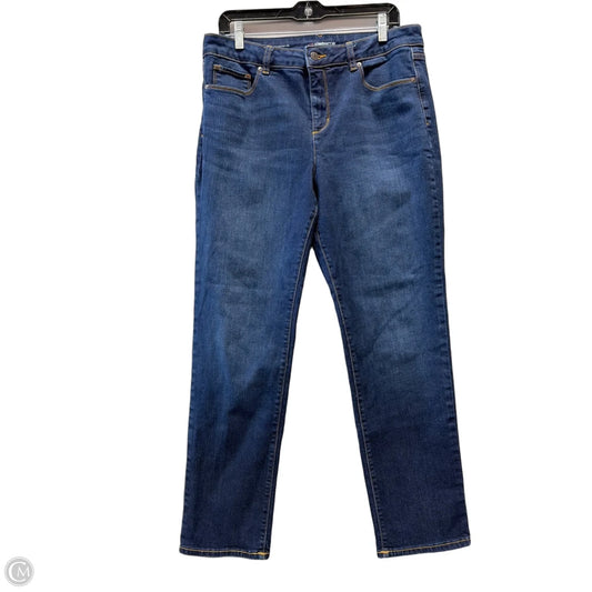 Jeans Straight By Gloria Vanderbilt In Blue Denim, Size: 14