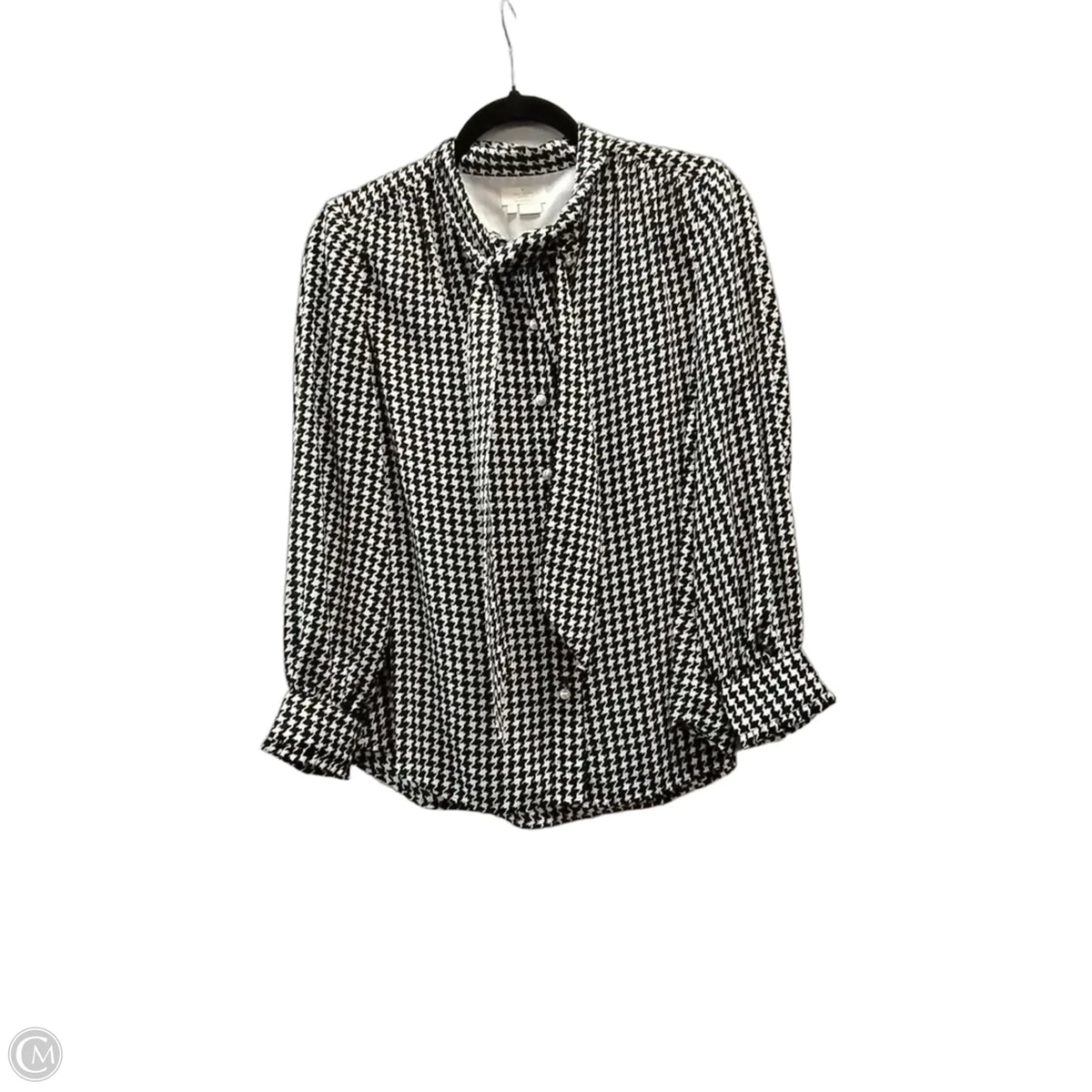 Blouse Designer By Kate Spade In Black & White, Size: Xs