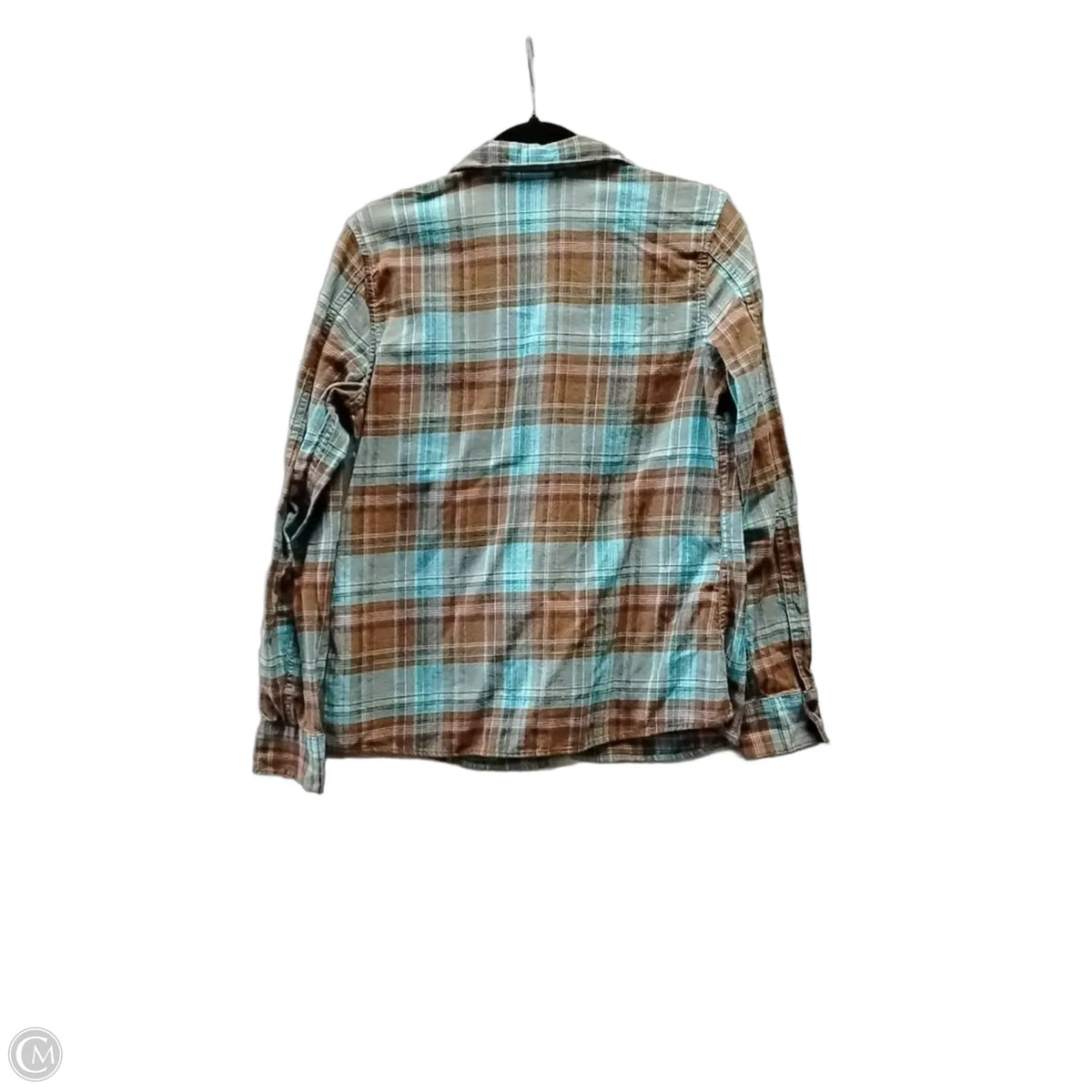 Top Long Sleeve By Patagonia In Plaid Pattern, Size: M