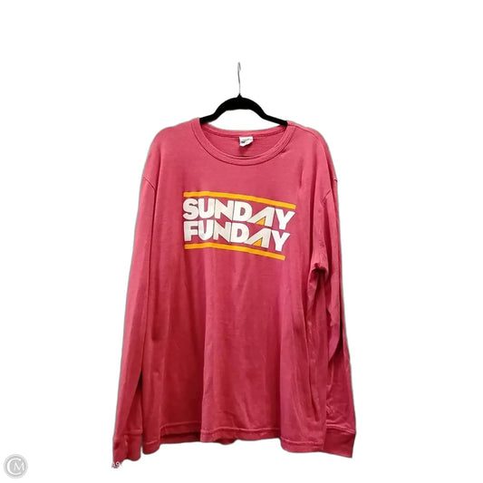 Top Long Sleeve Basic By Charlie Hustle In Red, Size: 2x