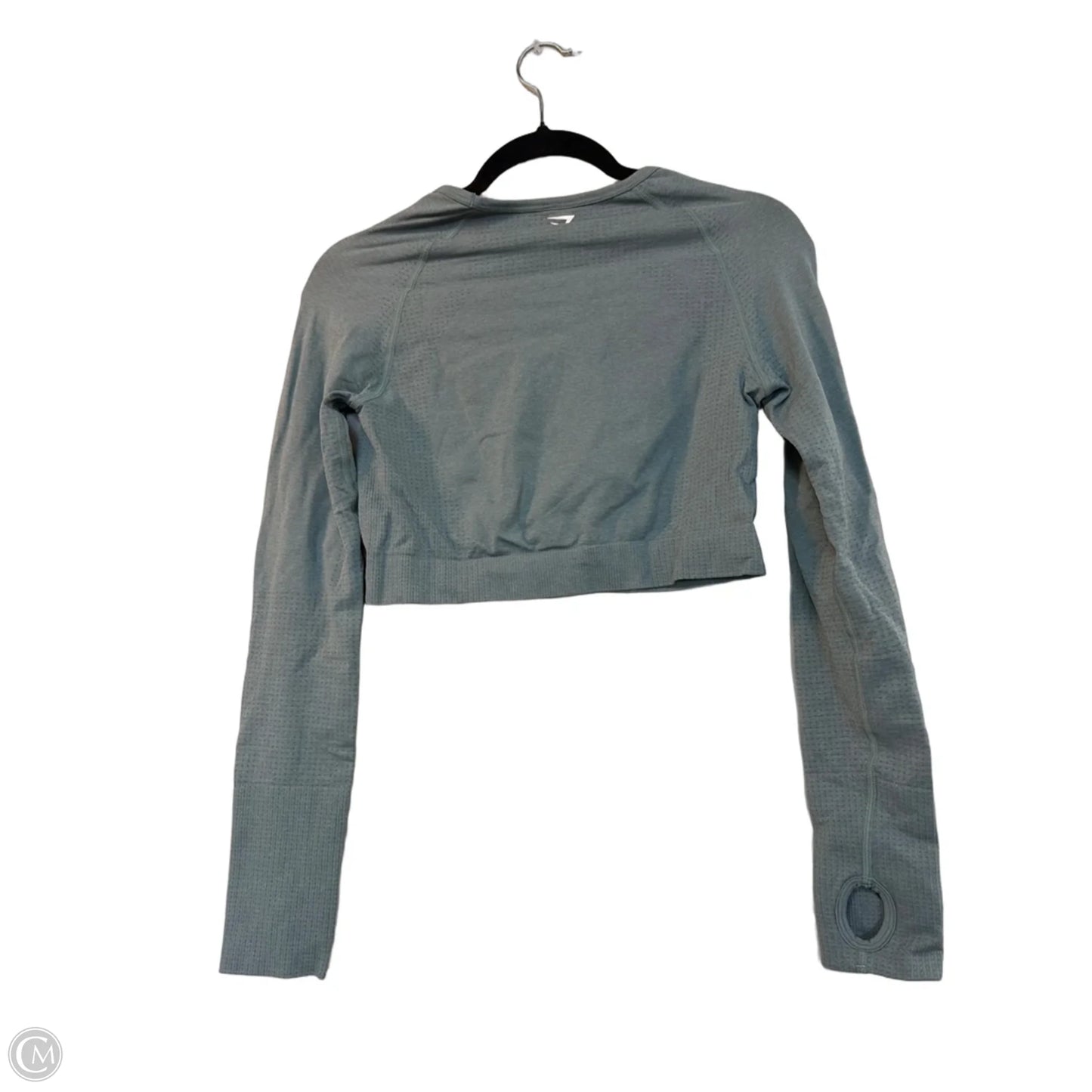 Athletic Top Long Sleeve Crewneck By Gym Shark In Blue, Size: L
