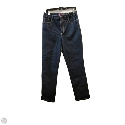 Jeans Straight By Gloria Vanderbilt In Blue Denim, Size: 14