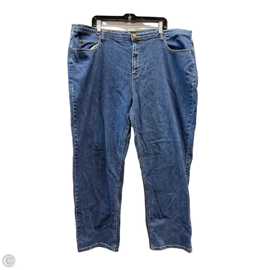 Jeans Straight By Catherines In Blue Denim, Size: 24w