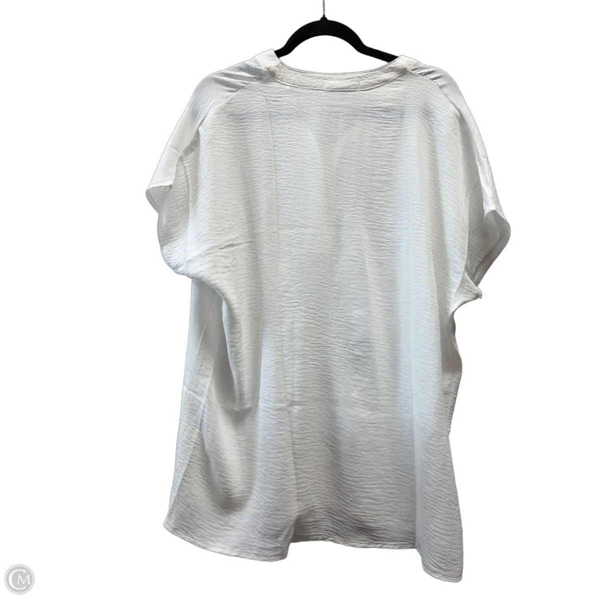 Blouse Short Sleeve By Cme In White, Size: 3x