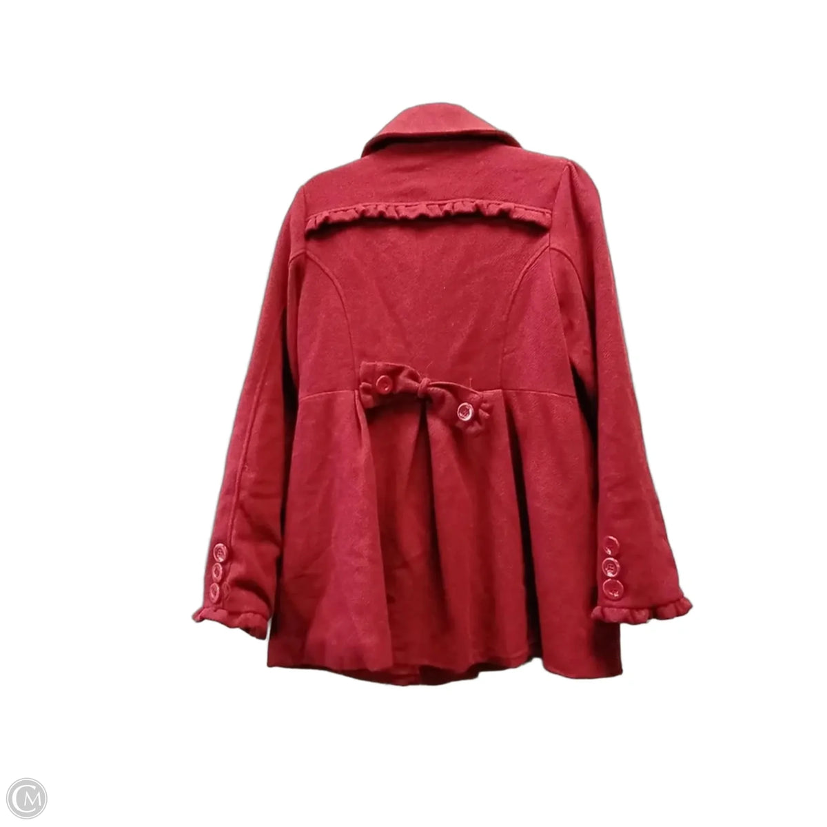 Coat Peacoat By Takara In Red, Size: L