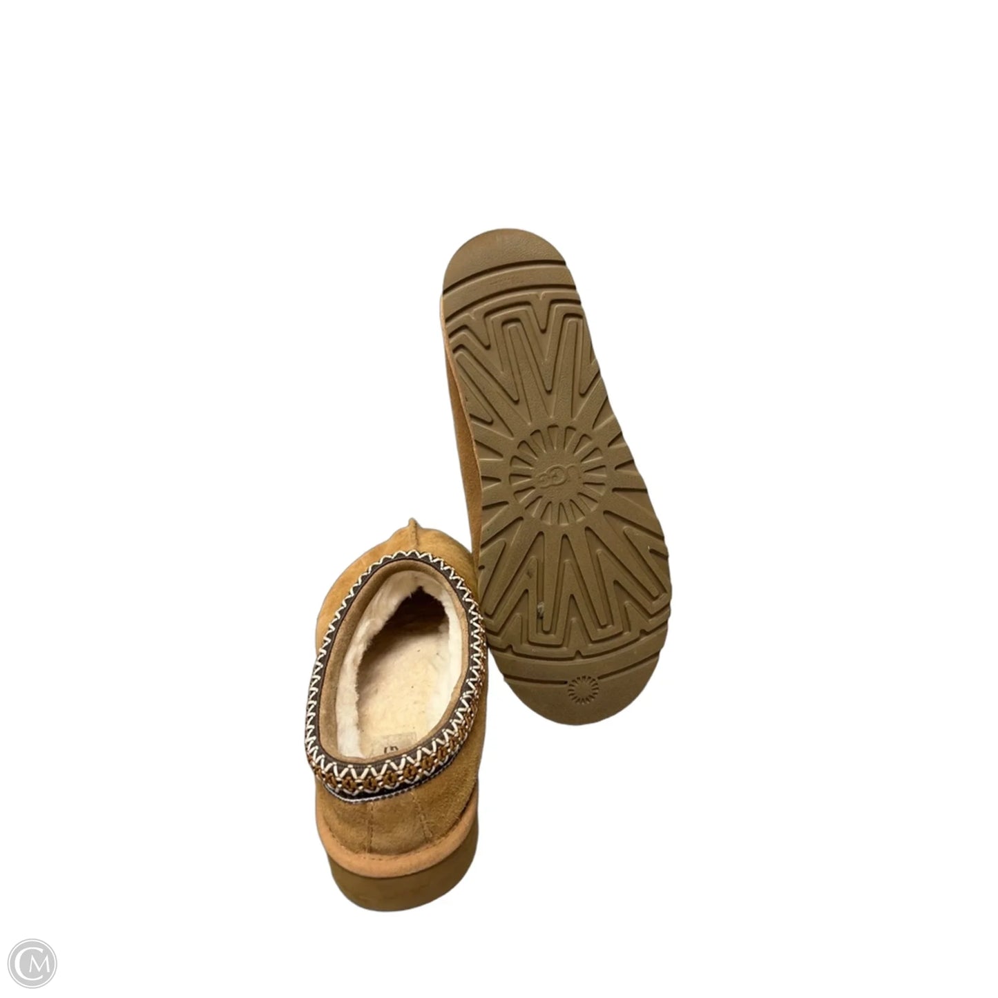 Slippers Designer By Ugg In Tan, Size: 10