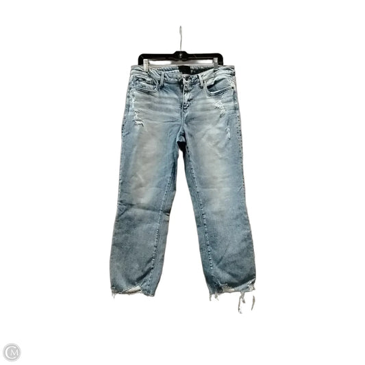 Jeans Straight By Buckle Black In Blue Denim, Size: 6