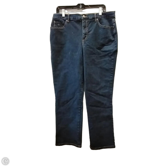 Jeans Straight By Gloria Vanderbilt In Blue Denim, Size: 16